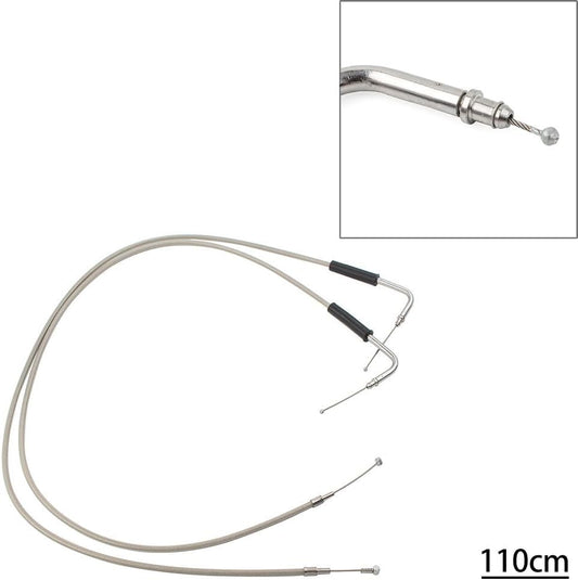 ya 4 8.8.2 2x Stainless Steel Throttle Cable for Harley Sportster XL1200 883 Dyna Road King