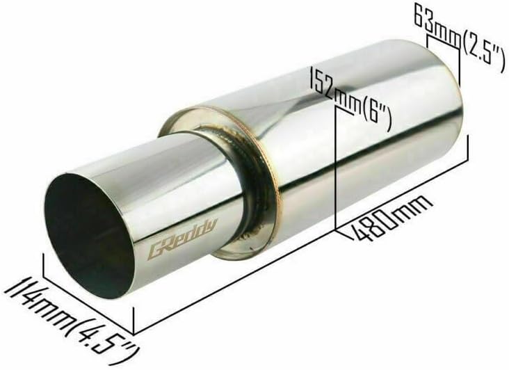 ya 4 8.14 Ti 2.5 ID 4.5 OD Great Sound Muffler Tips 6 Body Resonator