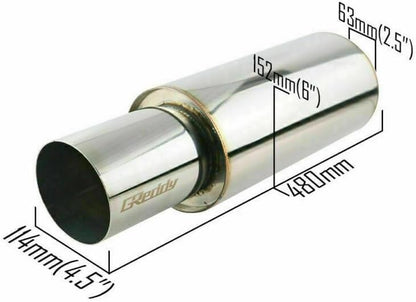 ya 4 8.14 Ti 2.5 ID 4.5 OD Great Sound Muffler Tips 6 Body Resonator