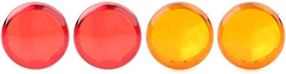 ya 13 9.15 baidi Turn Signal Light Cover Guard Amber+Red for Harley Touring Softail Dyna Fatboy