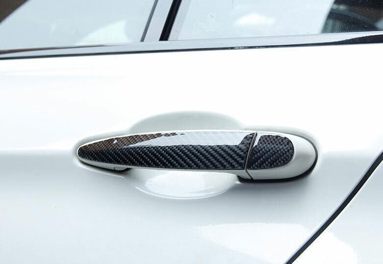ya 5 8.10 for BMW X5 X6 2008-13 Real Carbon Fiber Exterior Side Door Handle Cover Trim 8P