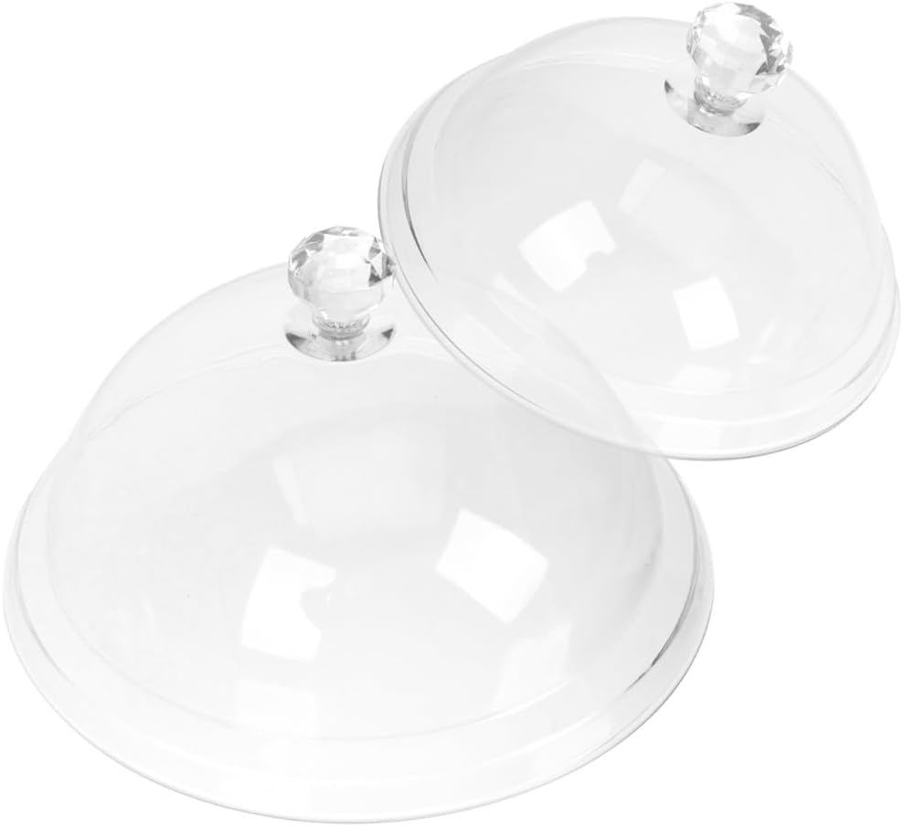 ya 4 8.14 2 Pcs Dust Cover Small Cake Dome Food Covers for outside Clear Domes
