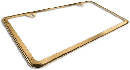 ya 9 10.24 2 Pieces Car License Plate Frame Cover Hood Cap Rear Boot Screw Cap Chrome