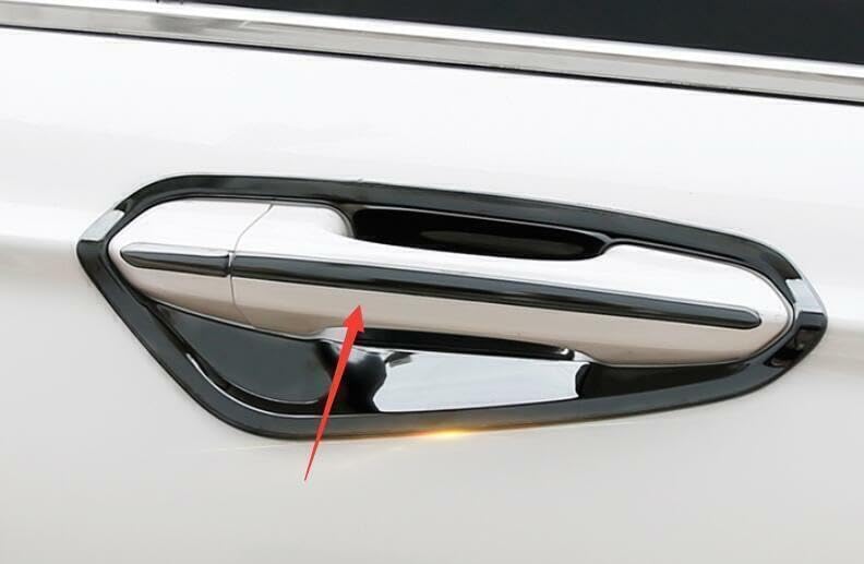 ya 2 8.15 for Ford Mondeo Fusion 2013-20 Black Steel Outside Door Handle Cover Trim 