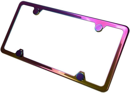 ya 9 10.24 Car License Plate Frame Cover Hood Boot Black Carbon for Chrysler