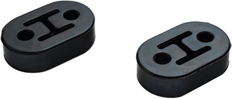 ya 4 8.24 baidi 4Pcs Universal 2-Hole Car Muffler Hangers Brackets Rubber Black