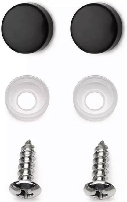 ya 9 10.24 2 Piece Car License Plate Frame Cover Hood Rear Boot Screw Cap Chrome for N