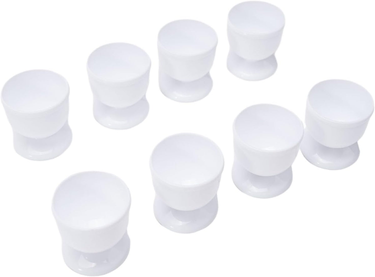 ya 14 9.20 baidi Egg Rack Egg Cup 4/8 Pcs Gifts Plastic Set Tableware White Egg Scoop