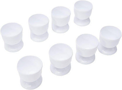 ya 14 9.20 baidi Egg Rack Egg Cup 4/8 Pcs Gifts Plastic Set Tableware White Egg Scoop