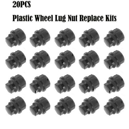 ya 10 9.16 baidi M24 Black Plastic 3/4 in Wheel Lug Nut Caps 99056 611-620 711-022 for Chevrolet