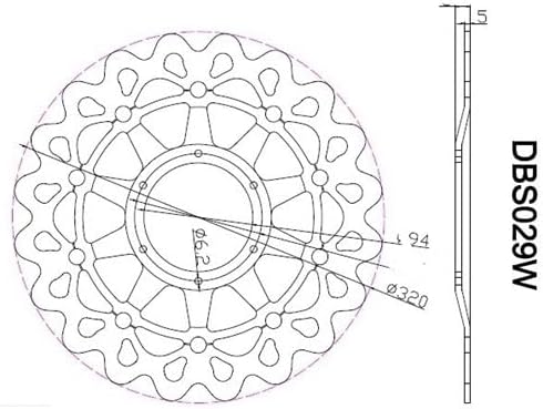 ya 13 9.15 baidi Front Brake Disc Rotor for Honda CBR1000RR 2006-2007 RVT1000R SP1 RC51 00-07