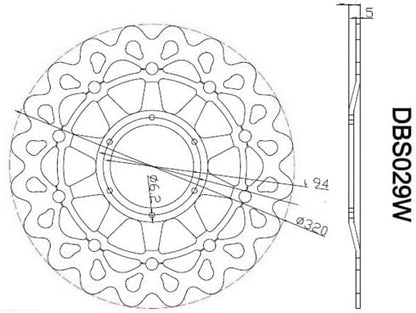 ya 13 9.15 baidi Front Brake Disc Rotor for Honda CBR1000RR 2006-2007 RVT1000R SP1 RC51 00-07