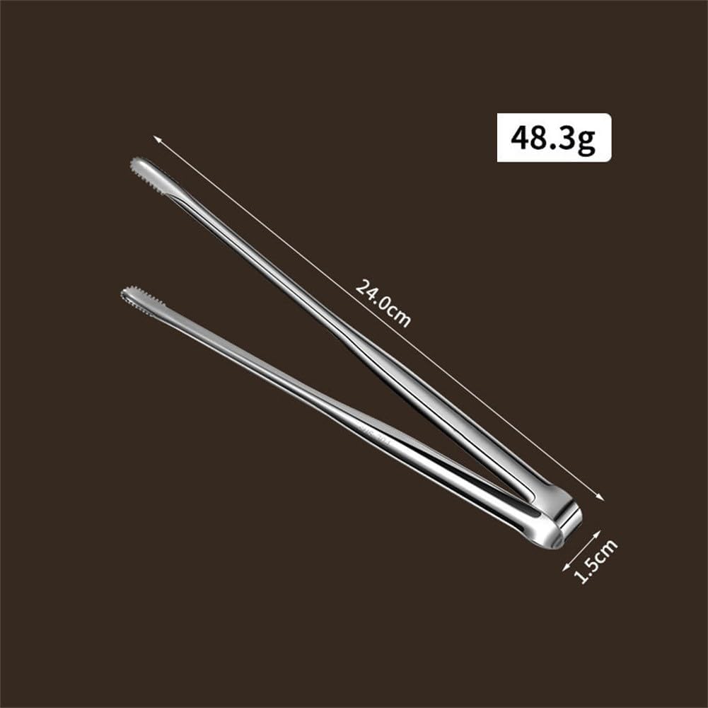 ya 14 9.20 baidi 1 * 304 Stainless Steel Barbecue BBQ Clip Bread Clip Food Clip Steak Clip Kitchen-1a