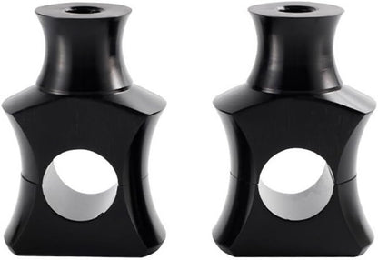 ya 4 8.8.2 1 Handlebar Risers Mount Black for Harley Cruiser Bobber Chopper Dyna Softail