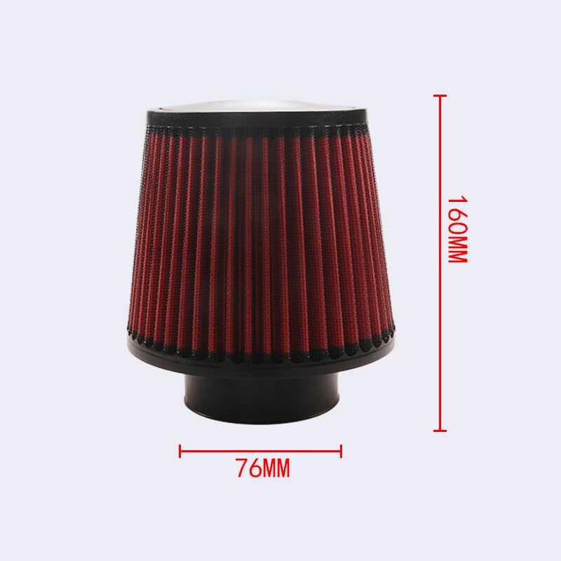 ya 10 9.16 zhengce 76mm 3 High Flow Round Cone Enclosed Cold Air Filter Cleaner