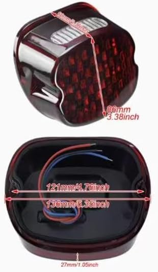 ya 4 8.10 LED Rear Tail Light Brake Red Harley Touring Dyna Glide Softail Sportster XL