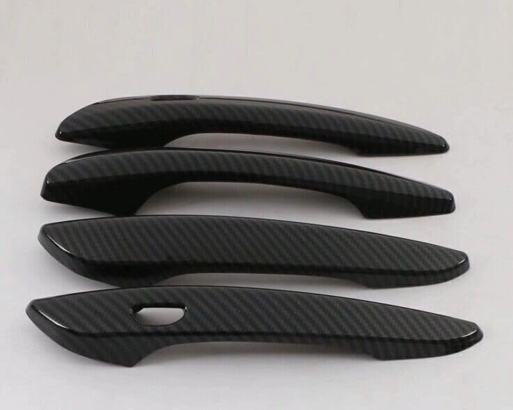 ya 5 8.10 4P for Mazda 3 Axela 2019-23 Carbon Fiber Side with for Smart Door Handle Cover Trim