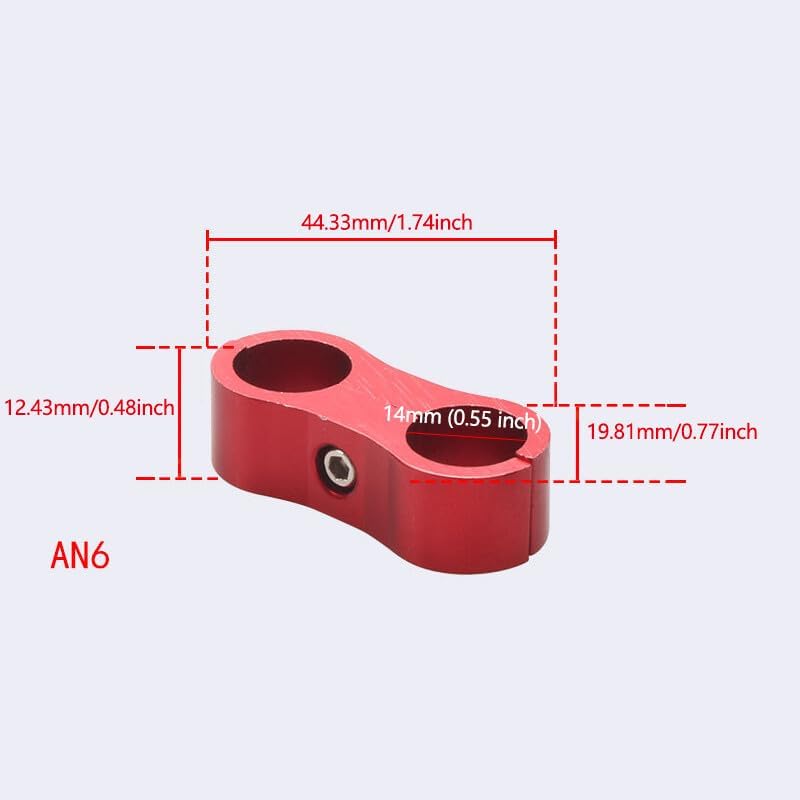 ya 4 8.24 baidi 4-8Pcs AN6 Hose Separator Clamp Fitting Connector Oil Fuel Hose Line Adapte