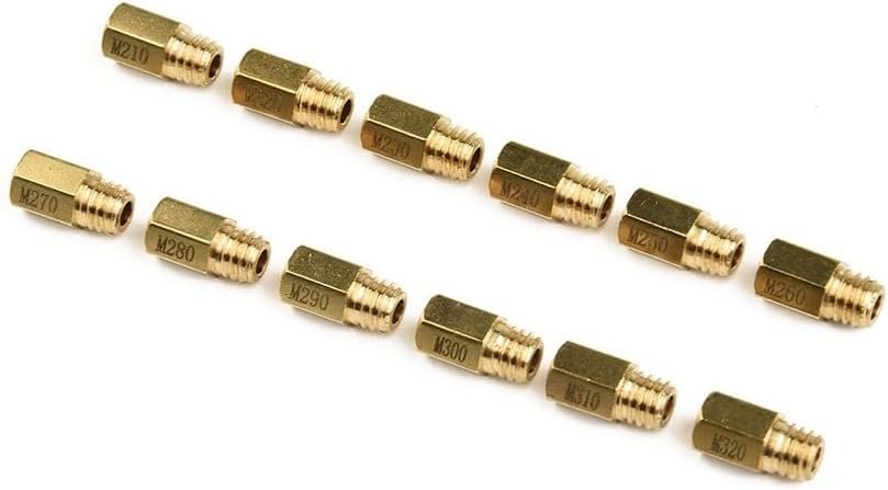 ya 2 8.15 12Pcs/Set Carburetor Main Jet For Mikuni VM-TM Carb #210- #320 Jets Motorcycle