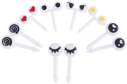 ya 14 9.20 baidi 10Pcs re ble eye for Mini fruit fork sign cartoon kids food picks desert toothp-wq-1