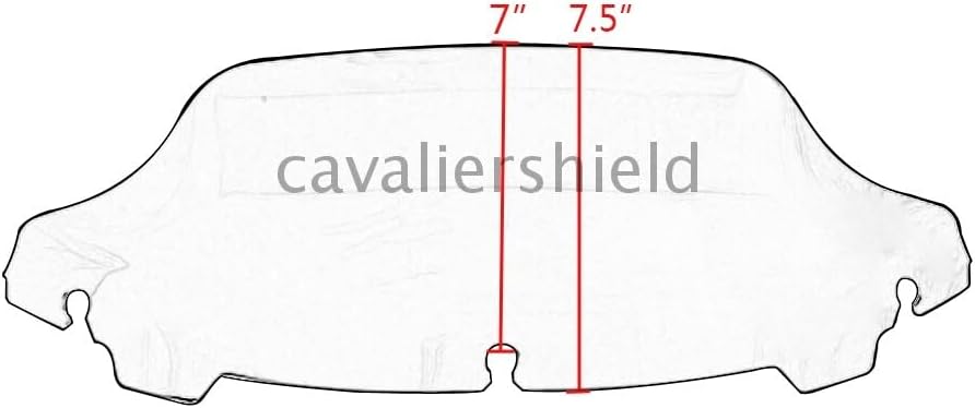 ya 23 10.7 baidi 7 Clear Wave Windshield Windscreen for Harley Touring Electra Glide 2014-up USb