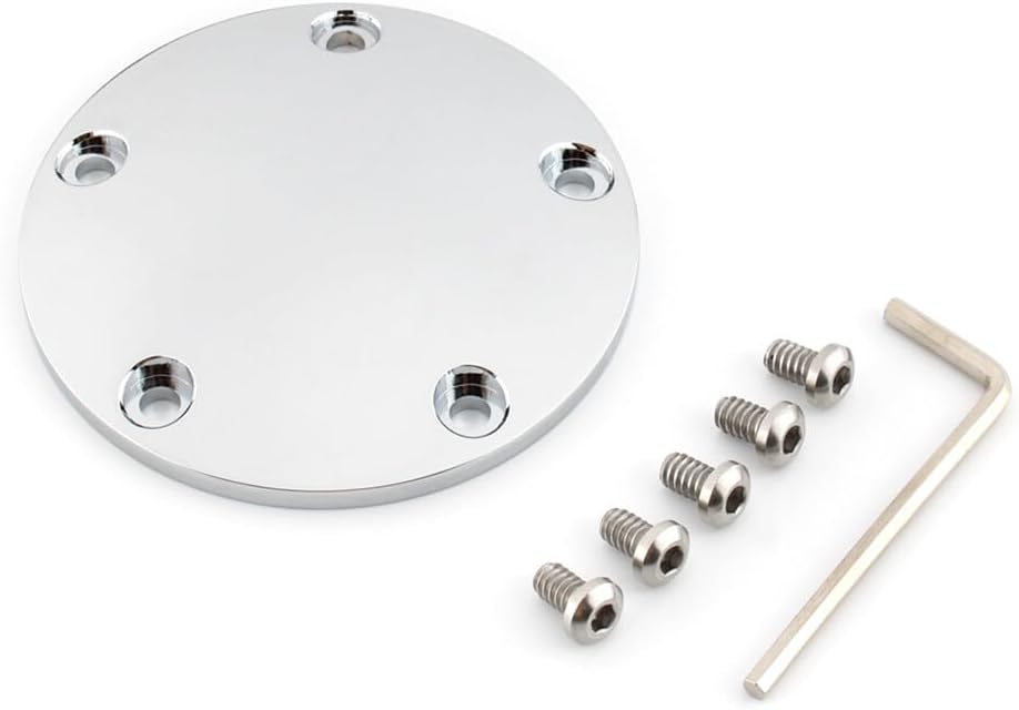 ya 4 8.14 5 Hole Domed Point Timing Ignition Timer Cover Chrome for Harley Softail Touring