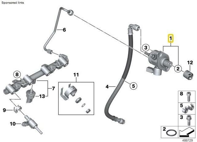 ya 10 9.16 baidi Injection High Pressure Pump for BMW F20 114i 116i 118i F30 316i 320i N13