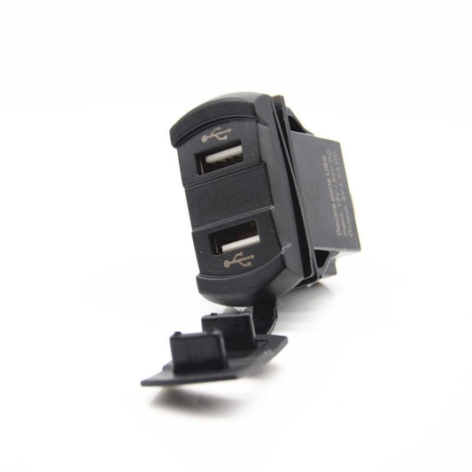 ya 4 8.8 12-24v LED Jack Style Car SUV Marine Boat Detection Voltmeter Dual USB Charger 