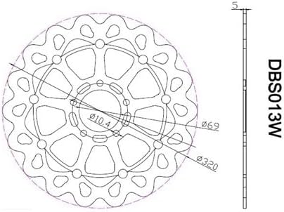 ya 13 9.15 baidi Front Brake Disc Rotor for Suzuki GSXR1300 HAYABUSA 1999-2007 GSX1400 2002-2007