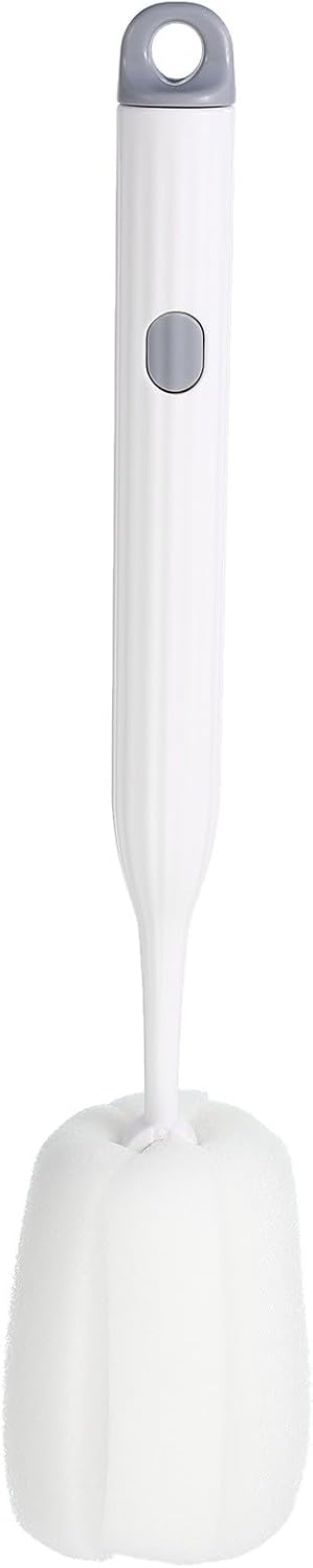 ya 26 10.21 baidi 1 Pcs 10.7 Inch Bottle Cleaner Brush Soft Spon Plastic Handle White