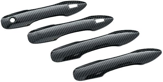 ya 2 8.15 4P for Toyota for Corolla 2019-2023 Carbon Fiber Door Handle Cover Trim with for Smart Hole 