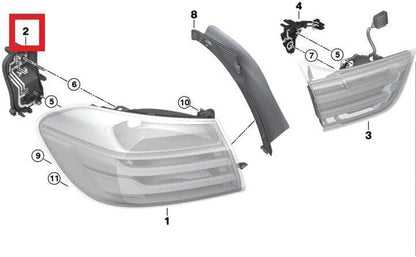 ya 7 8.24 baidi Left rear bulb bracket tail light side panel for BMW 4 series F32 F33 F36 F84