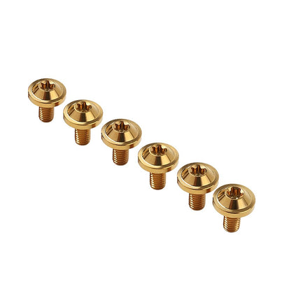 ya 9 10.24 6pc Alloy Bolts Truss Torx Head Screws M6x20mm for Bike Motorcycle Gold