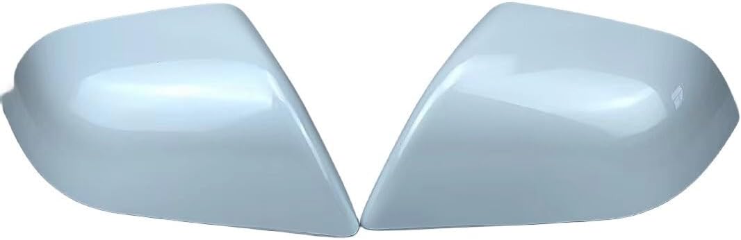 ya 11 9.14 baidiPair Pearl White Rear View Side Mirror Cover Skull Cap LH&RH for Tesla Model Y