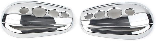 ya 14 9.20 zhengce for Harley Dyna Softail Sportster Chrome 2X Oval Rear View Mirrors Cover Ca-1