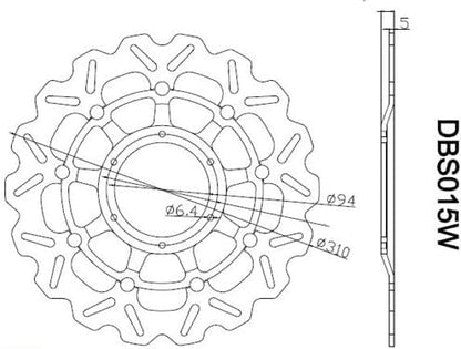 ya 13 9.15 baidi Front Brake Disc Rotor for Honda CBR600RR 2003-2021 CBR1000RR 2004-2005 CB1000R