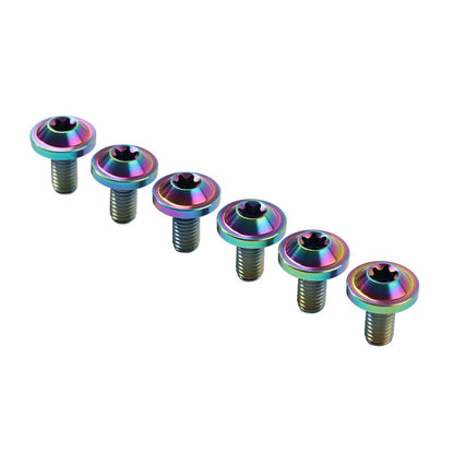 ya 9 10.24 6pcs Bolts Truss Torx Head Screws M5x15mm for Bike Motorcycle Rainbow