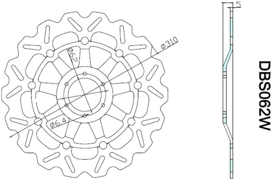 ya 13 9.15 baidi Front Brake Disc Rotor for Honda CBR1100XX 99-08 CB1100SF 00-04 CB1300 01-02