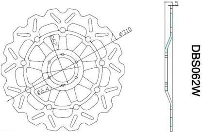 ya 13 9.15 baidi Front Brake Disc Rotor for Honda CBR1100XX 99-08 CB1100SF 00-04 CB1300 01-02