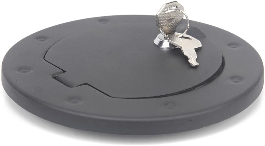 ya 5 8.10 Locking Gas Tank Fuel Filler Cover Cap With Key Fit for Jeep for Wrangler JK 2007-2017