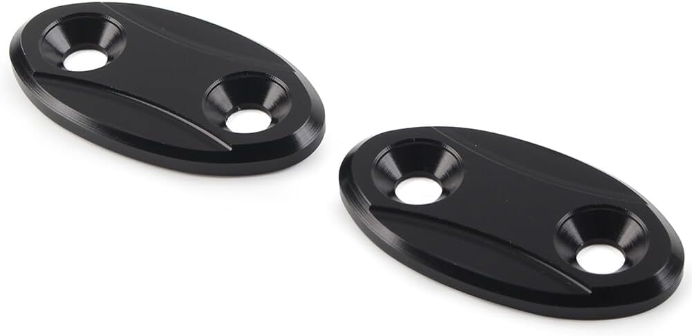 ya 23 10.7 baidi 2x Rearview Mirror Block Off Base Plates Cover for BMW S1000RR 2009-2018 Black