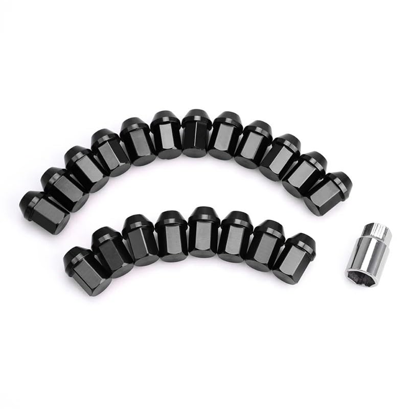 ya 10 9.16 baidi M12x1.25 16Pcs 35mm Close End Lug Nut + 4Pcs Anti Theft Wheel Lock Nut Alumi Blk