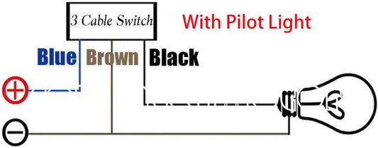 ya 4 8.14 7/8 Waterproof Motorcycle Handlebar Dual Headlight Switch With Red Pilot Lamp