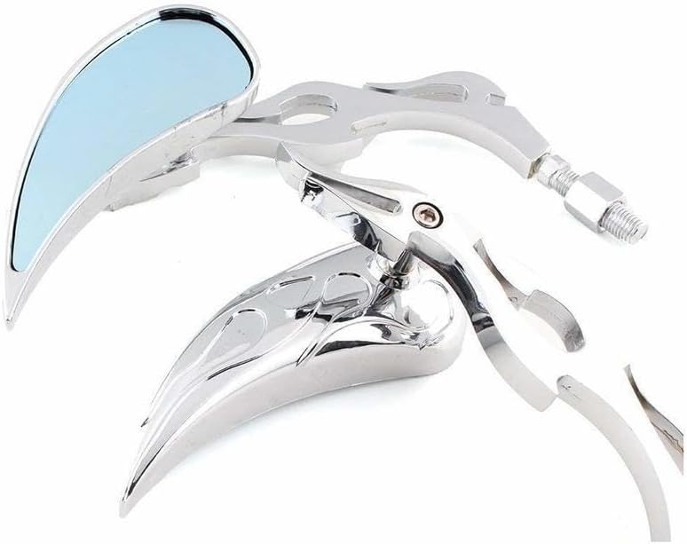ya 2 8.15 Motorcycle Rearview Side Mirrors Left & Right for Kawasaki Vulcan 800 900 Chrome