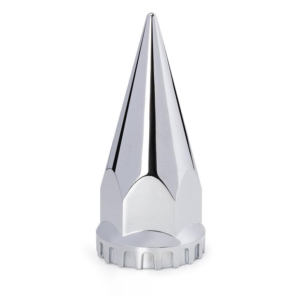 ya 10 9.16 baidi 20X 33mm Thread-on Spiked Lug Nut Covers ABS Chrome Plastic for Semi Truck