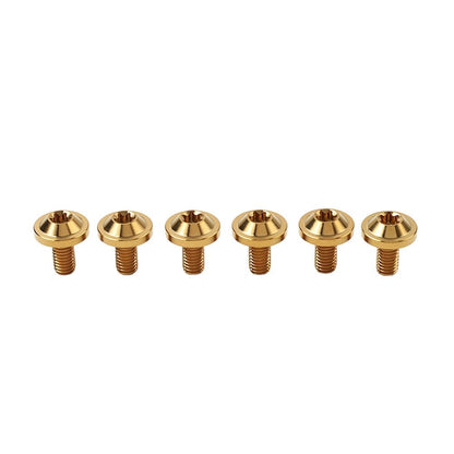 ya 9 10.24 6pcs Alloy Bolts Truss Torx Head Screws M5x30mm for Motorcycle Gold