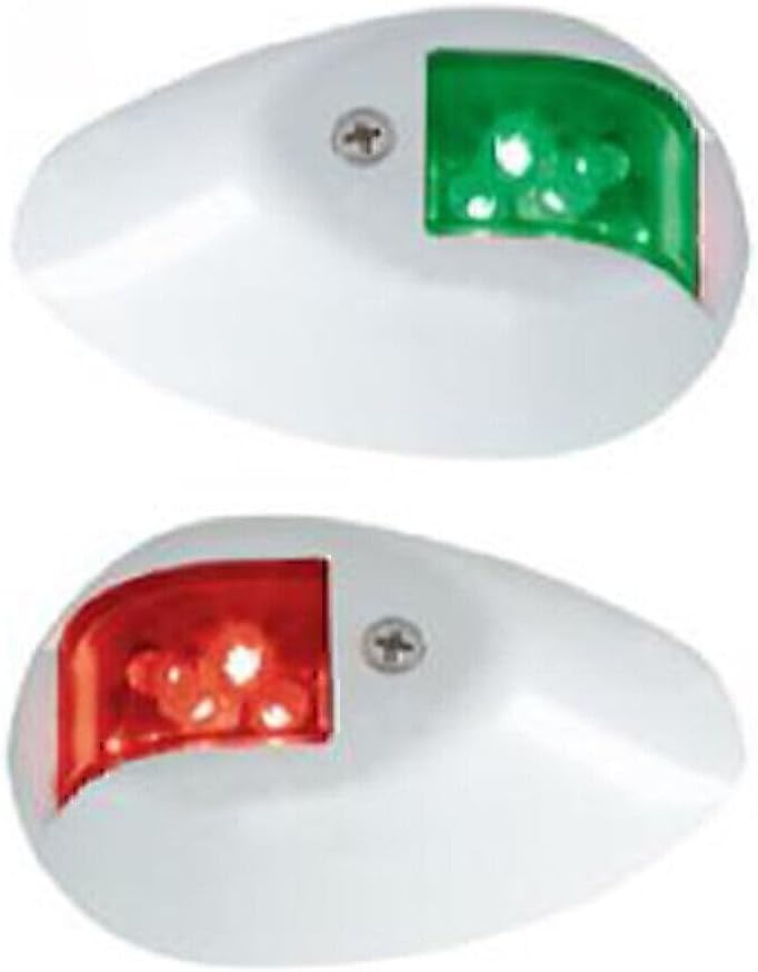 ya 4 8.14 2x Of Boat Navigation Side Light Nylon Housing Green & Red White New Car Auto
