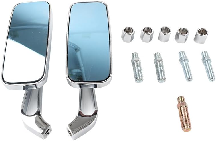 ya 13 9.15 baidi Rectangle Motor Rear View Side Mirrors for Harley Street Glide Road King Chrome
