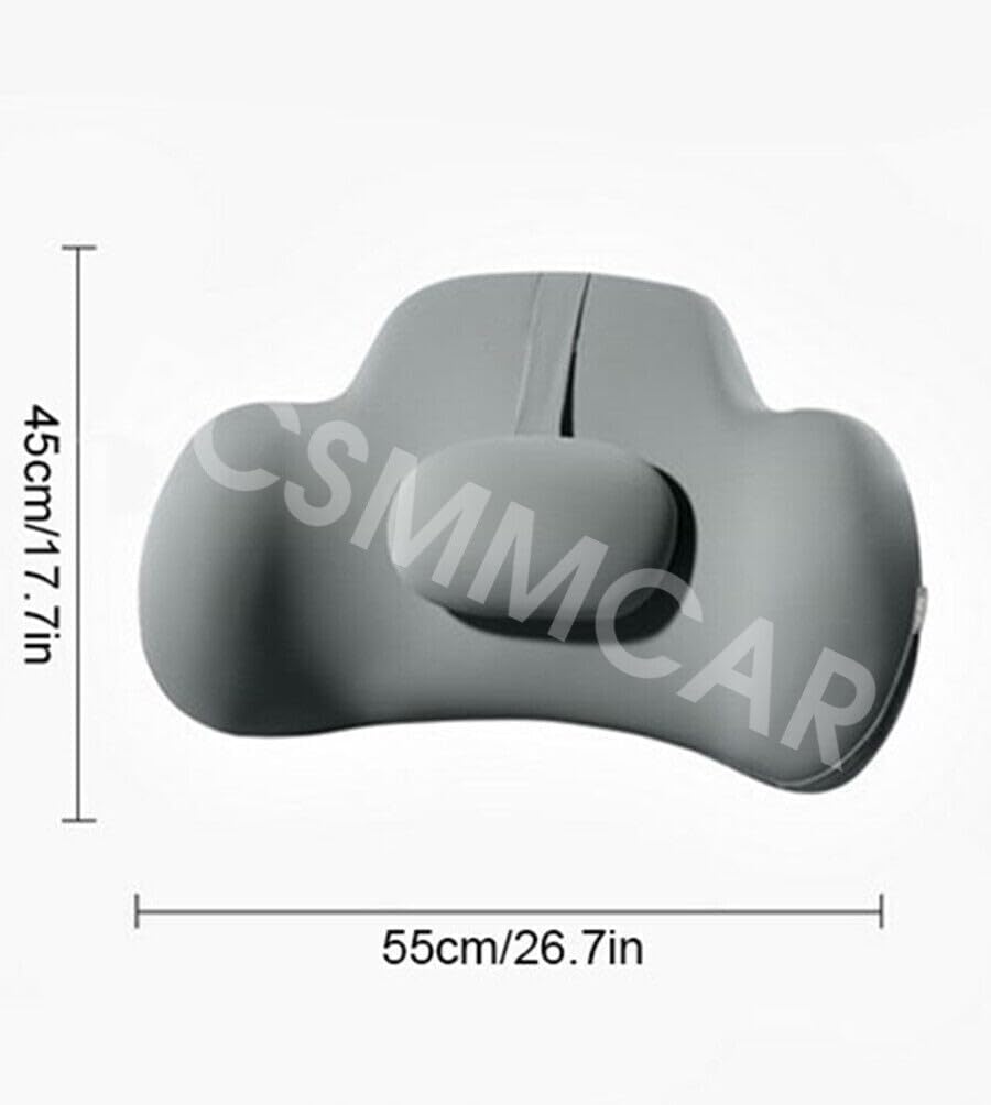 ya 6 8.24 baidi Memory Foam Lumbar Support Cushion Back Pillow Car Home Office Chair Pad Gray