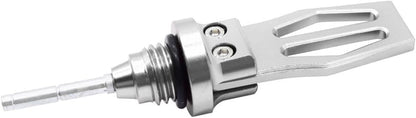 ya 23 10.7 baidi Motorcycle Engine Oil Dipstick Cap Plug CNC Crankcase Oil Level Gauge Silver